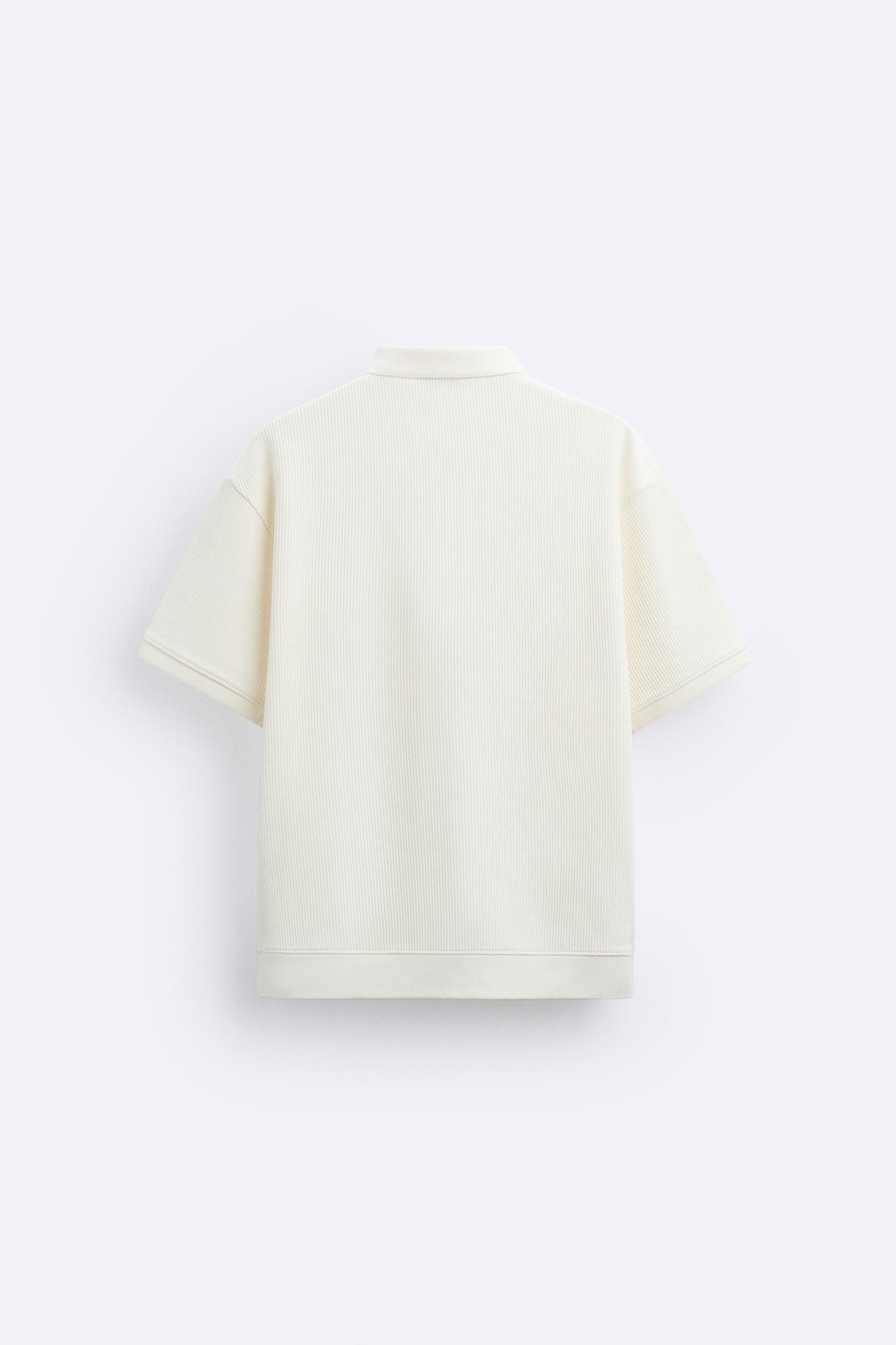 Kurzärmliges Poloshirt Weiß Bequem Minimalistisch