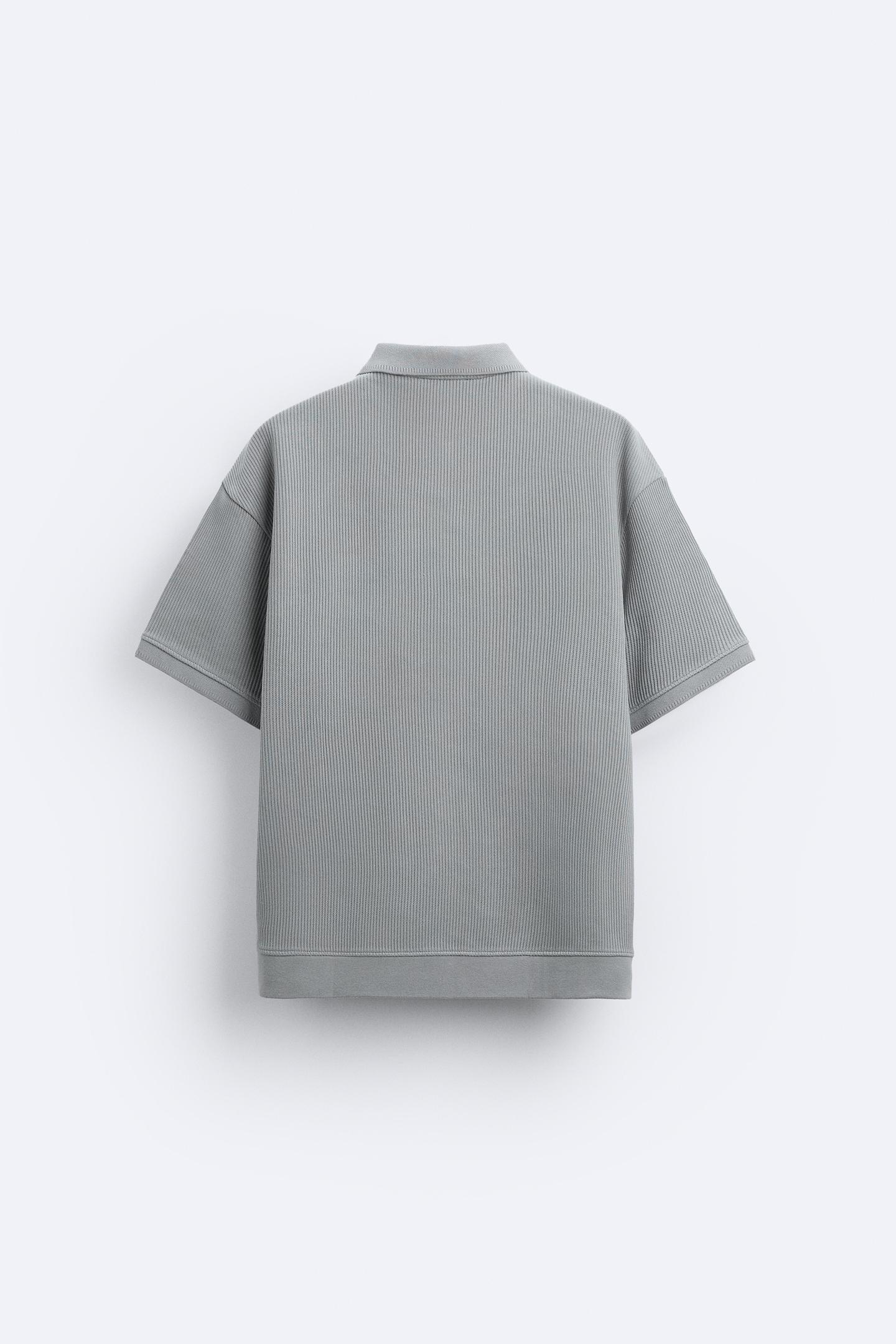 Kurzärmliges Poloshirt Weiß Bequem Minimalistisch
