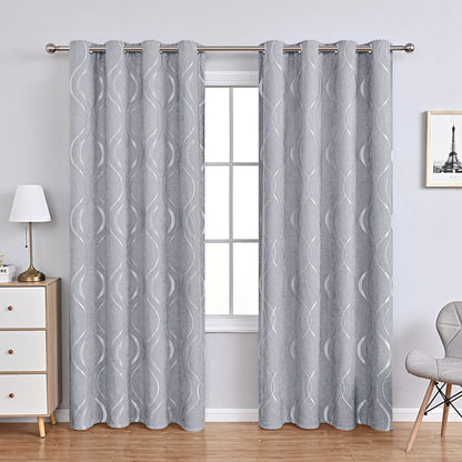 Elegante Chenille Vorhänge Blumenmuster Luxus Gardinen