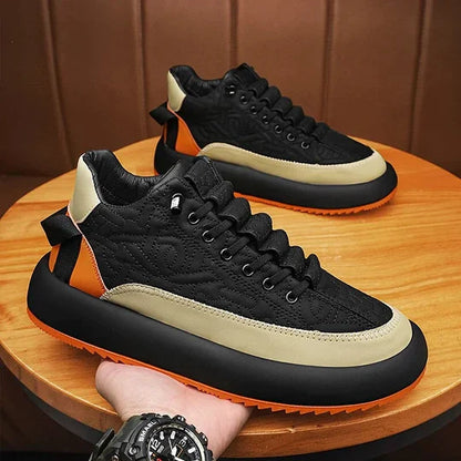 Herren Turnschuhe Sportlich Komfortabel Schwarz