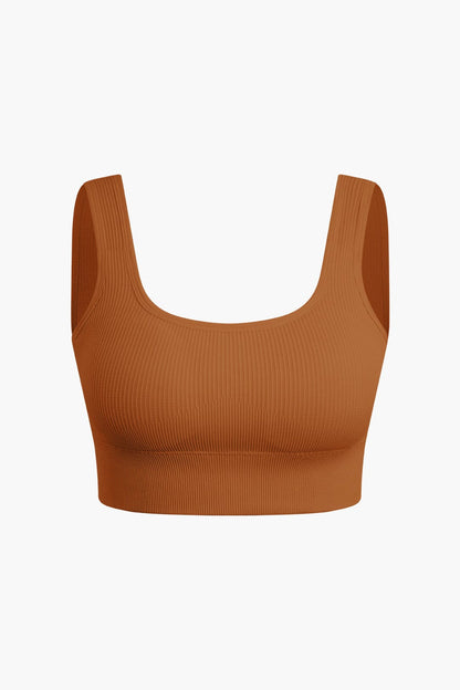 Sport-Set Damen Nahtlos Crop-Top Yoga-Shorts