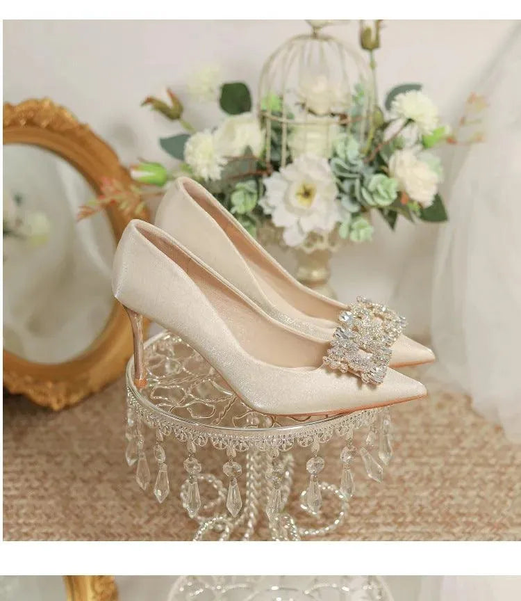 Hochzeitschuhe Stiletto Strass Schuhe Braut