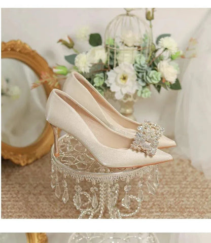 Hochzeitschuhe Stiletto Strass Schuhe Braut