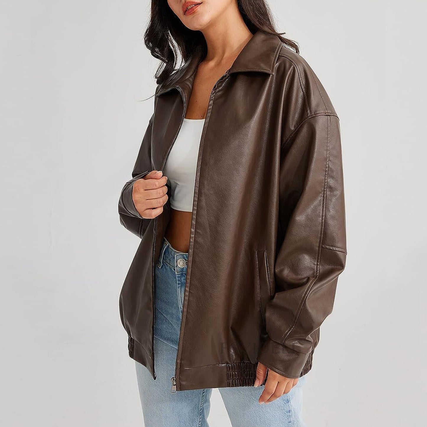 Damen Oversized Jacke Modern Großzugig