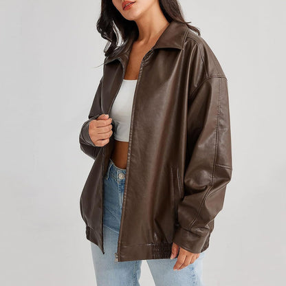Damen Oversized Jacke Modern Großzugig