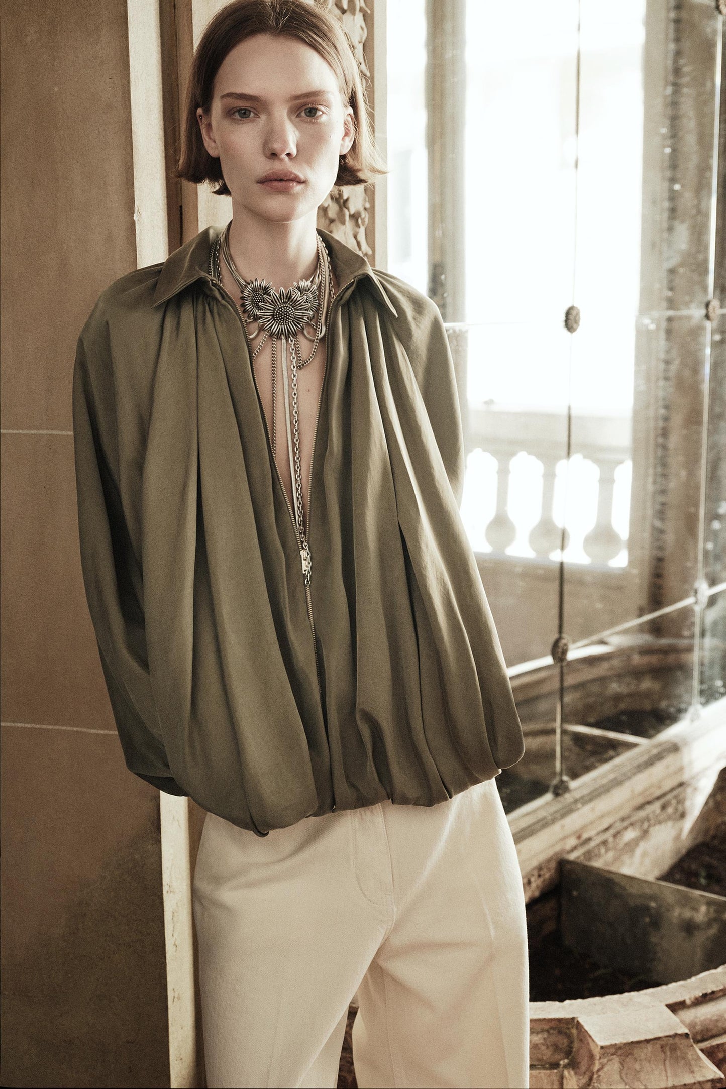 Oversized Damenjacke Falten Design Großarm - BerlinGlamour