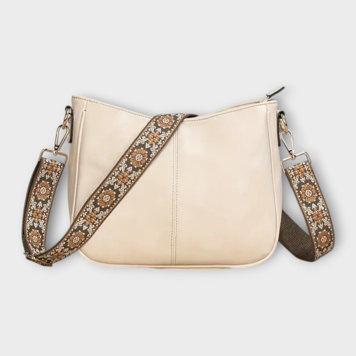 Damen Schultertasche Boho Stil Leder Optik