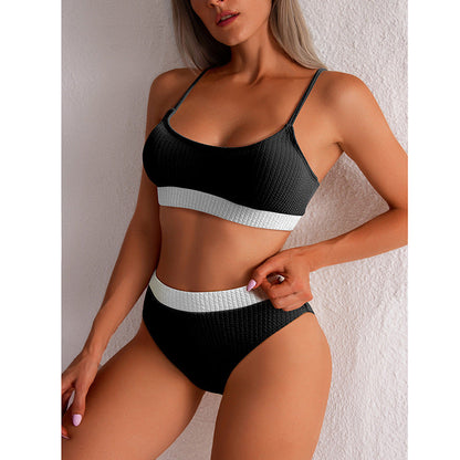 Bikini Hochtaillier Bequem mit High Waist Slip