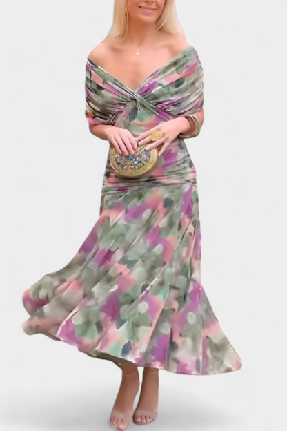 Elegante Off-Shoulder-Kleid Damen Abendrobe