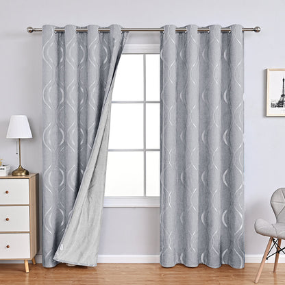 Elegante Chenille Vorhänge Blumenmuster Luxus Gardinen - BerlinGlamour