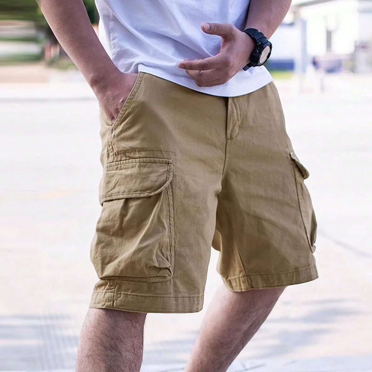 Herren Cargo Hose Bequem Normalgröße - BerlinGlamour