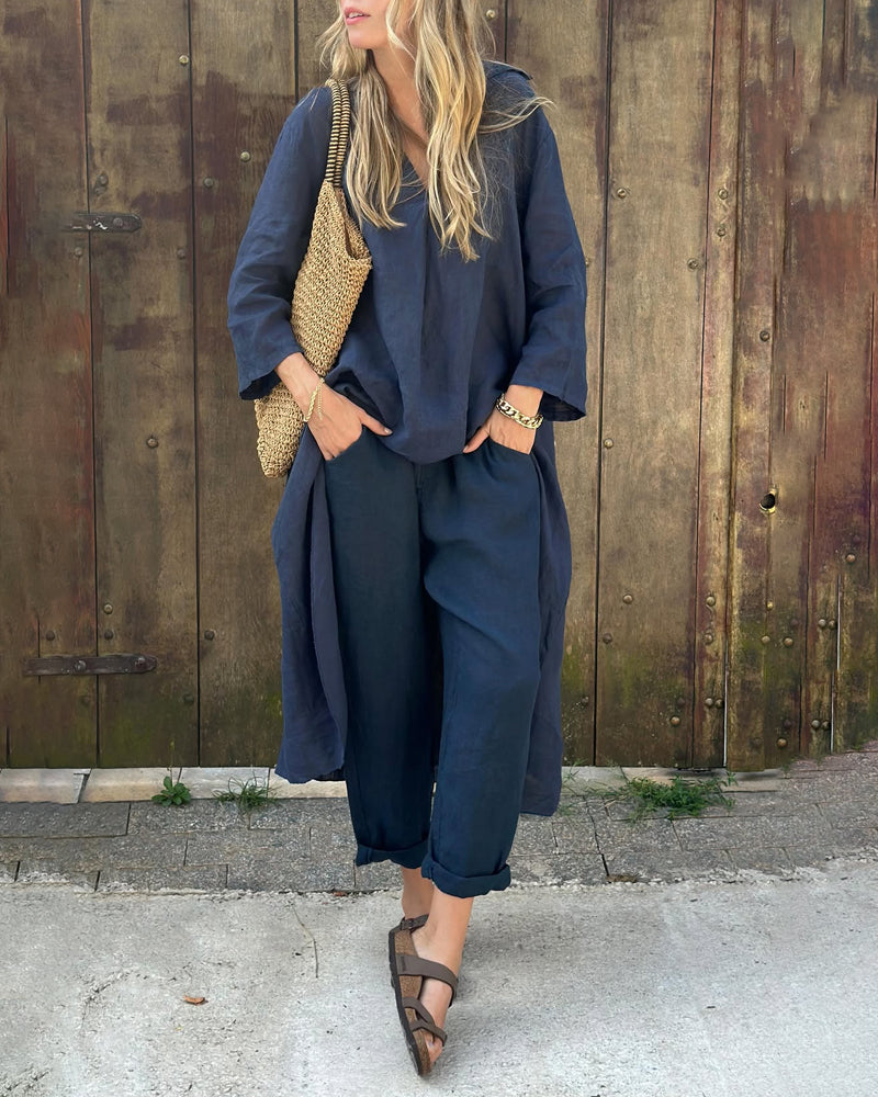 Damen 2-teiliges Strickanzug Set Bequem - BerlinGlamour