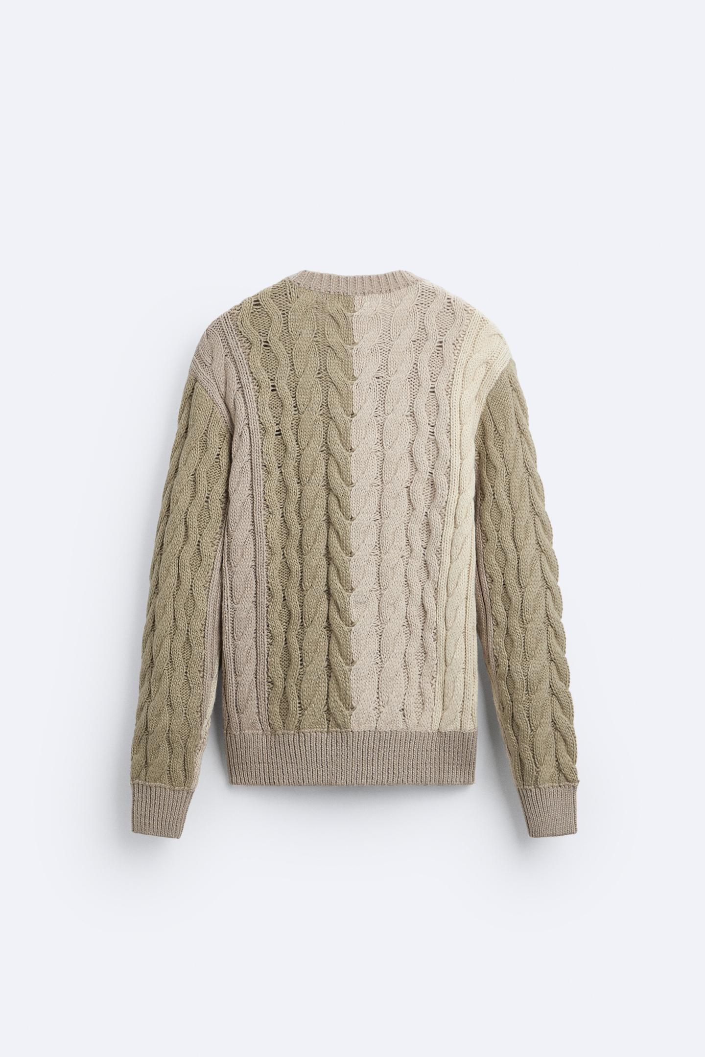 Grobstrick-Pullover Zopfmuster Klassisch Warm Bequem