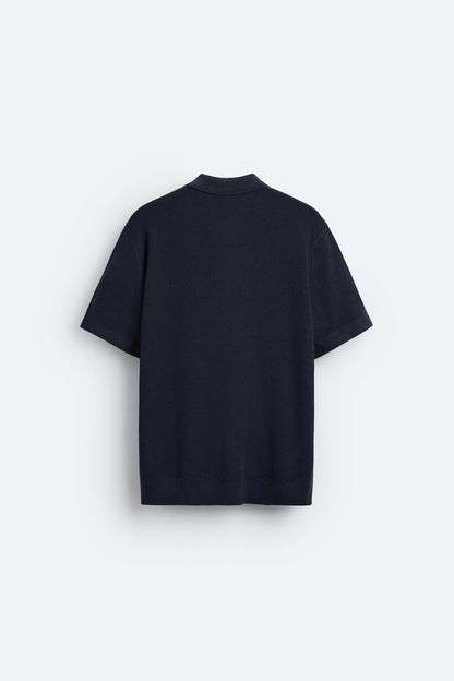 Strickpolo Herren Reißverschluss Elegantes Design