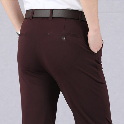 Herren-Hose Elegant Business-Anzug-Hose Schwarz