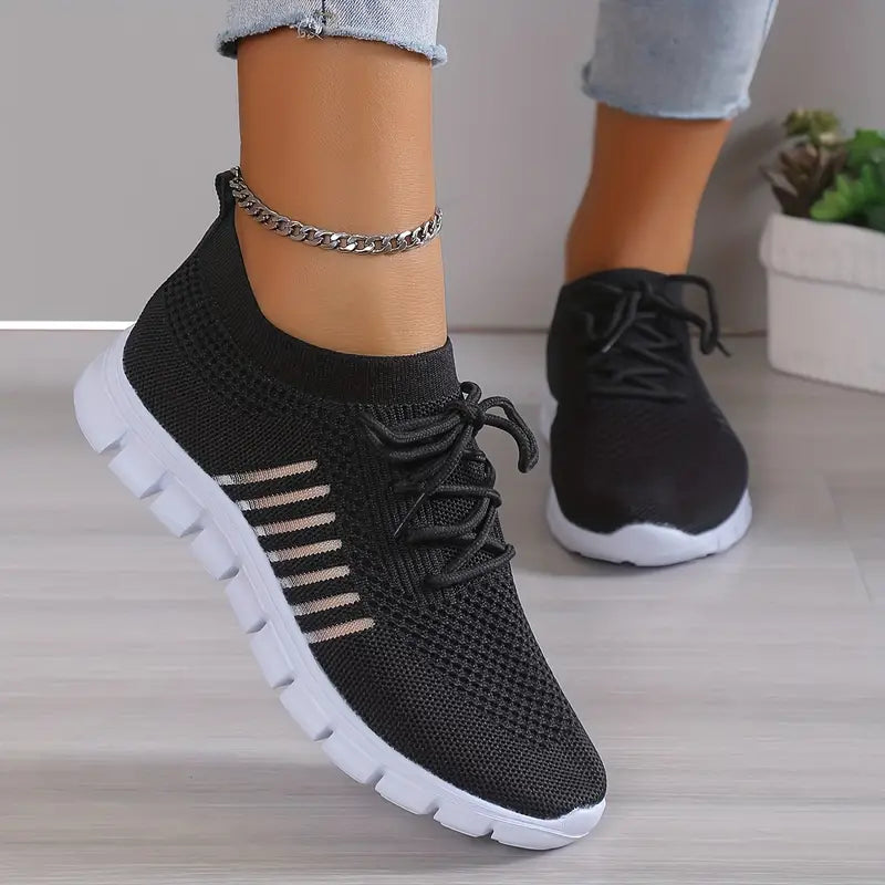 Laufschuhe atmungsaktiv Schnürsenkel Turnschuhe für Damen