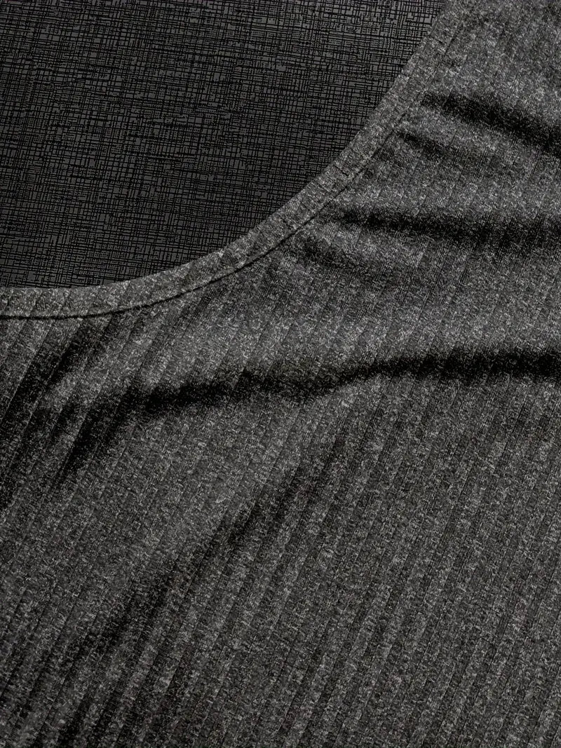 Herren Fitness-Shirt Ärmellos Rundhals Baumwolle Sport