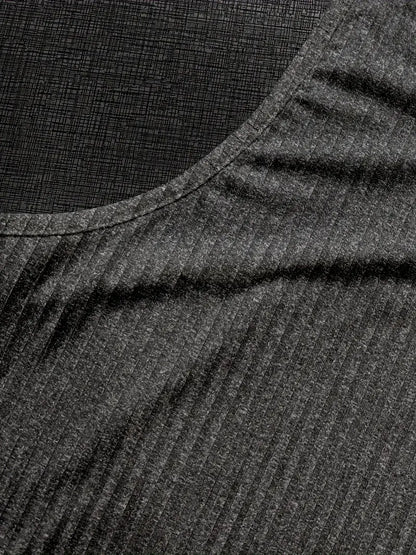 Herren Fitness-Shirt Ärmellos Rundhals Baumwolle Sport