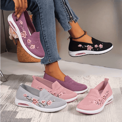 Damen Orthopädie Schuhe Bequem Blumenmuster - BerlinGlamour