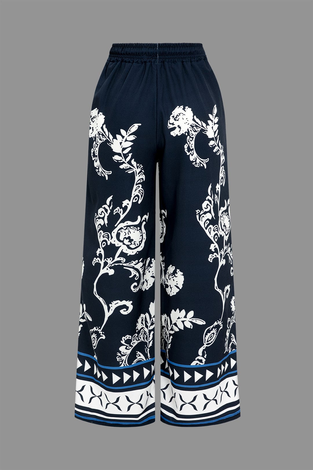 Boho-Zweiteiler Bluse Hose Weitbein Damen