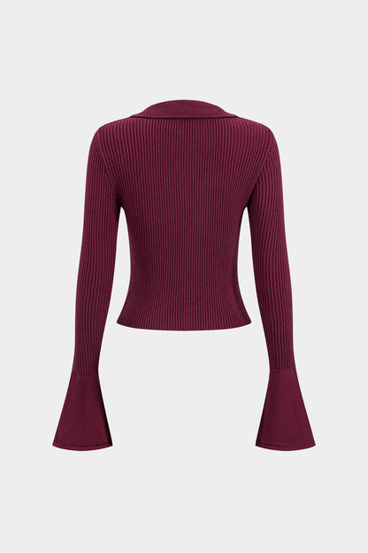 Frauen Zweiteiler Set Strick Volant Rock Elegent