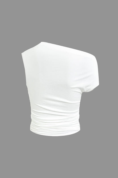 Elegantes One-Shoulder-Top mit Minirock Damen
