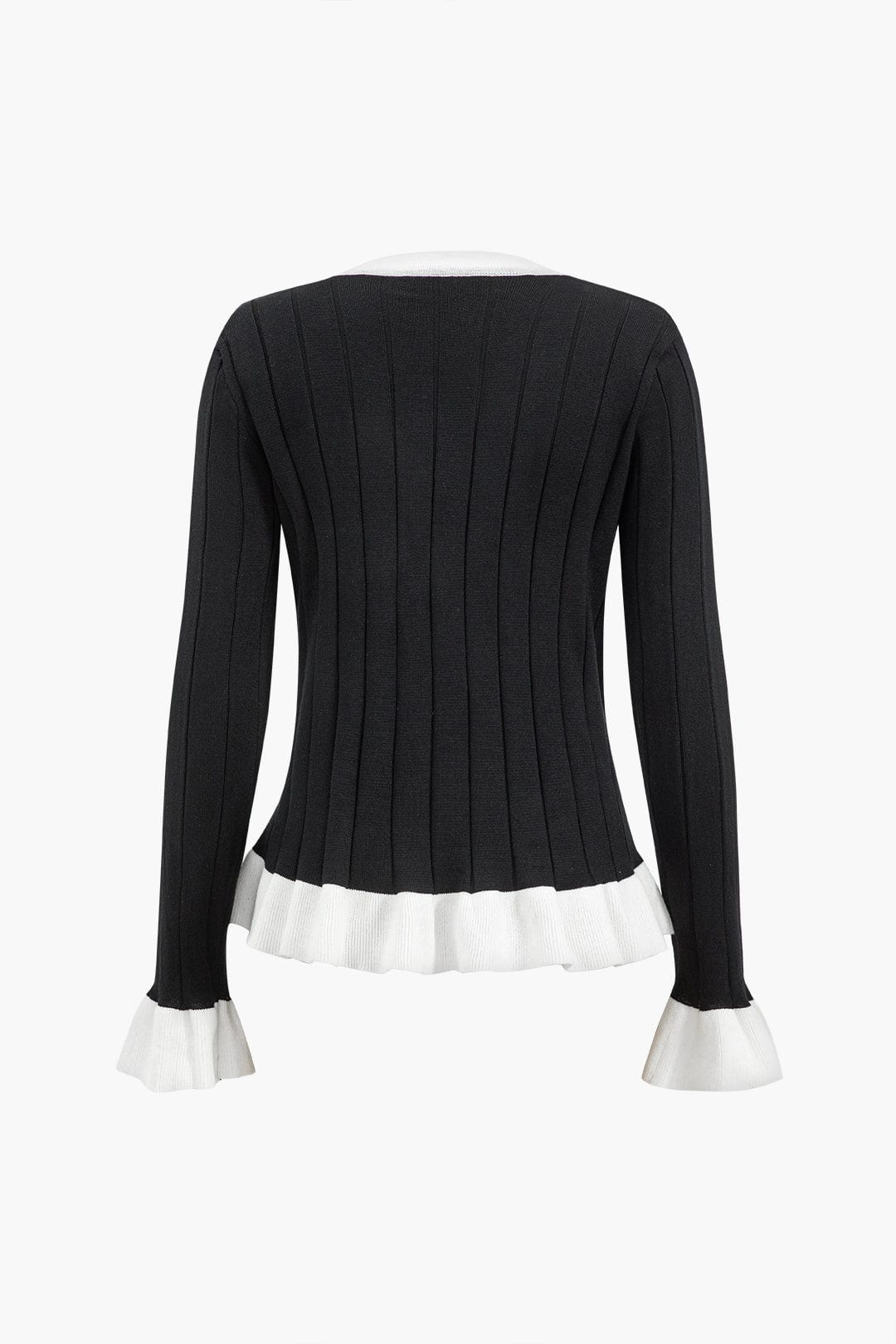 Damen Zweiteiler Set mit Strickjacke und Weite Hose