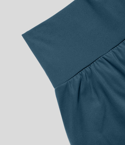 Yoga-Shorts 2-in-1 Multifunktionshose mit Taschen