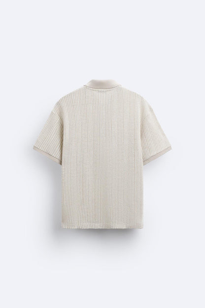 Strick-Polo Reißverschluss Herren Sportlich Modern