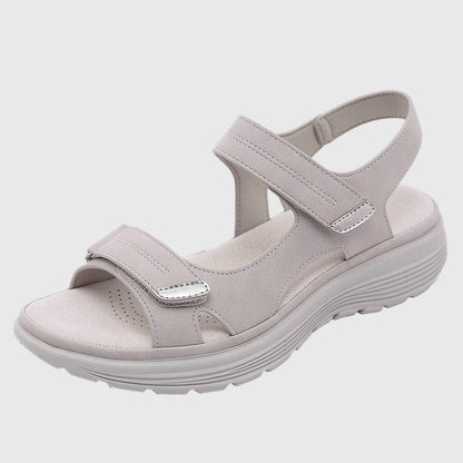 Damen Sandalen Offene Spitze Klettverschluss Sommer