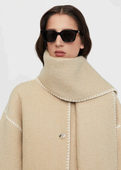 Luxus Winterjacke mit Schal Damen