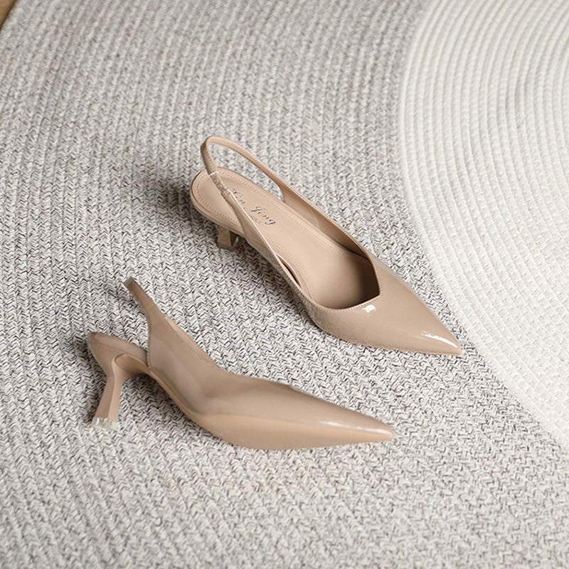 Stilettos High Heels Spitzer Zehenpartie Einfarbig