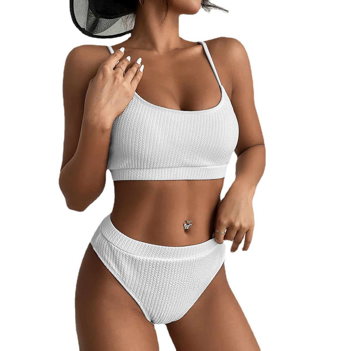 Bikini Hochtaillier Bequem mit High Waist Slip