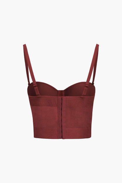 Bustier-Top Figurbetont Mit Bügel-Cups und Mesh-Struktur