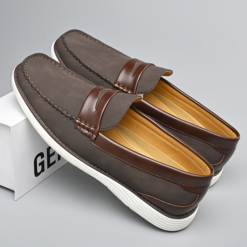 Elegante Herren Loafers Leder Schwarz Modern - BerlinGlamour