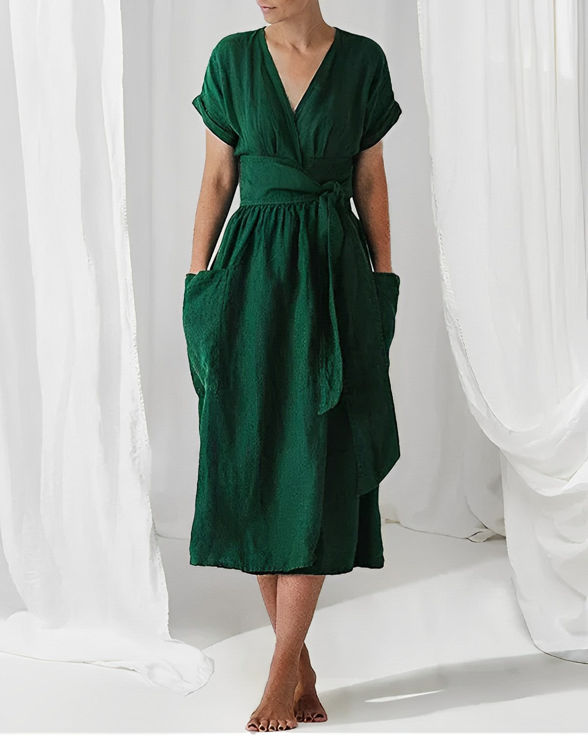 Leichtes Leinenkleid von BerlinGlamour für Damen