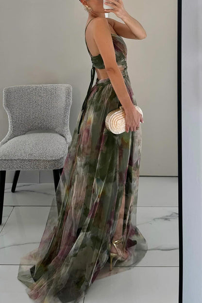 Damen Maxikleid Faltenrock Lang Elegant