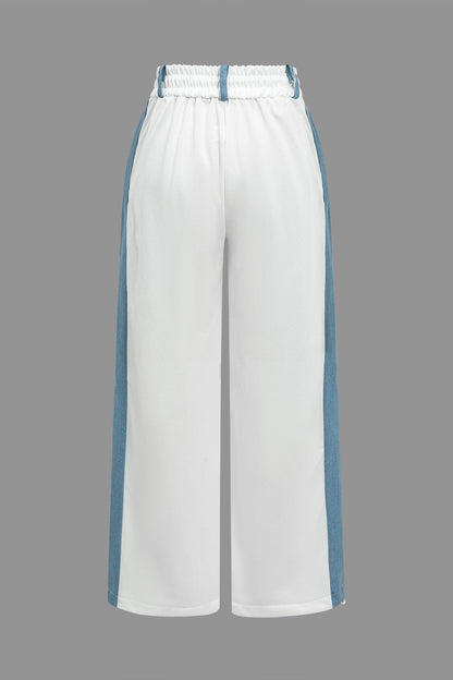 Sportliches Zweiteiler-Set Denim Look Frauen