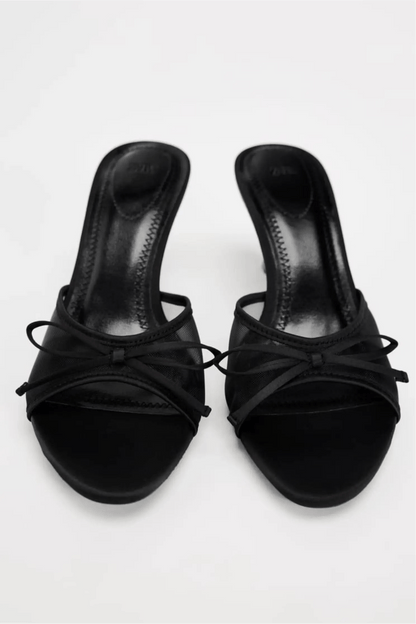 Schwarze Absätze Elegante Damen Schuhe Hochzeitsschuhe