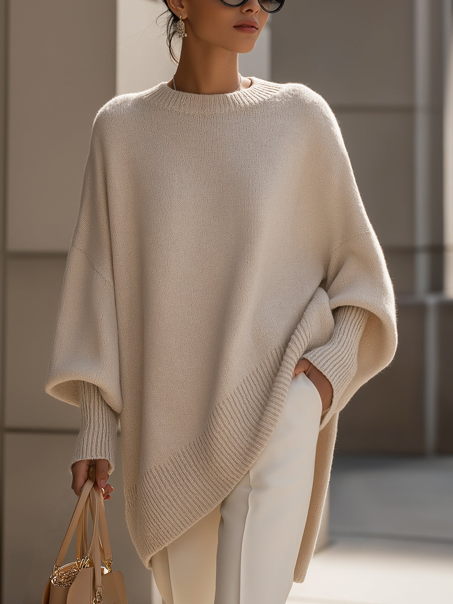 Damen Oversized Pullover Elegantes Großformat - BerlinGlamour