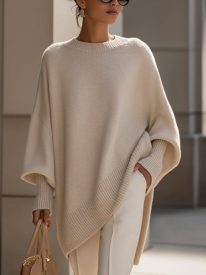 Damen Oversized Pullover Elegantes Großformat - BerlinGlamour