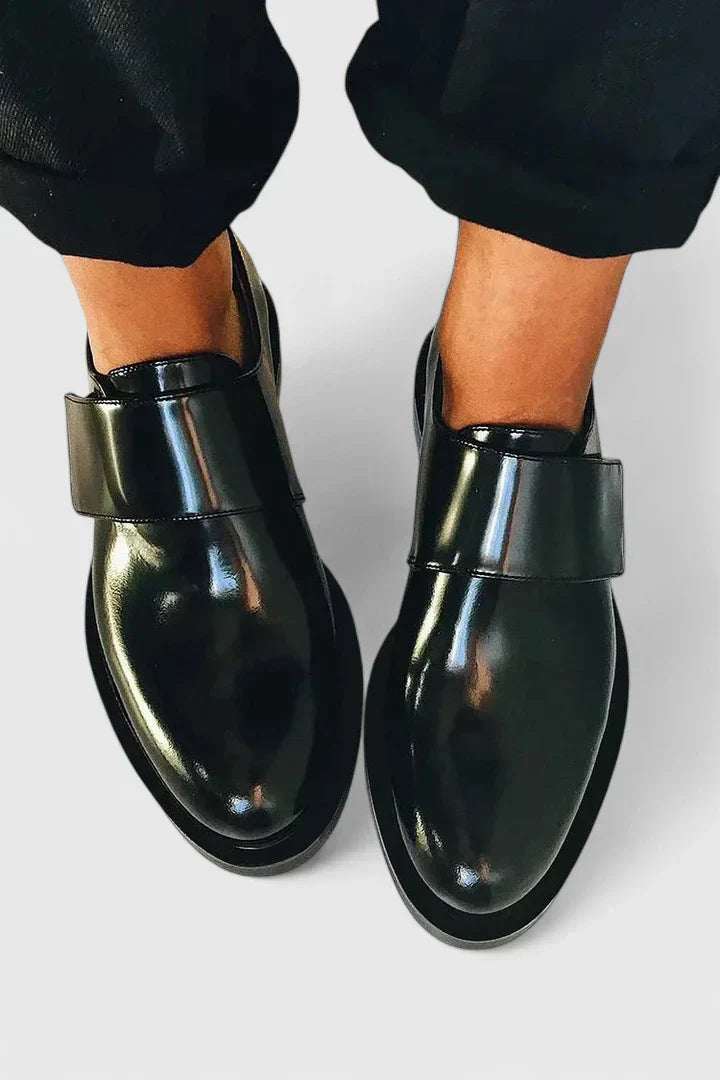 Herrenschuhe Slip-On Elegant Leder Schwarz - BerlinGlamour