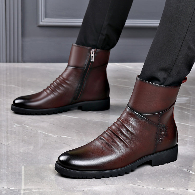 Lederstiefel Damen Heidi Stil Echtes Leder