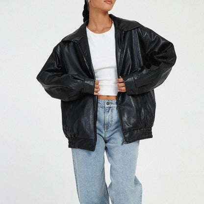 Damen Oversized Jacke Modern Großzugig