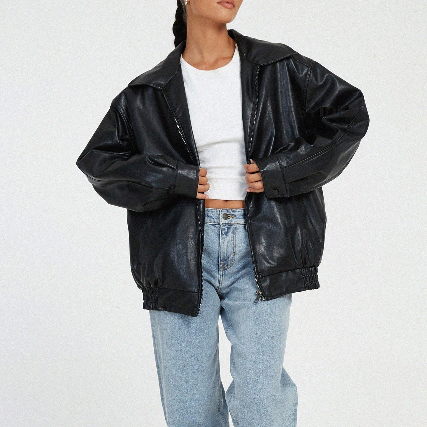 Damen Oversized Jacke Modern Großzugig