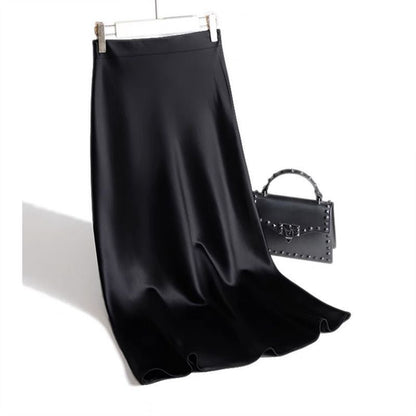 A-line Satin Skirt by BerlinGlamour