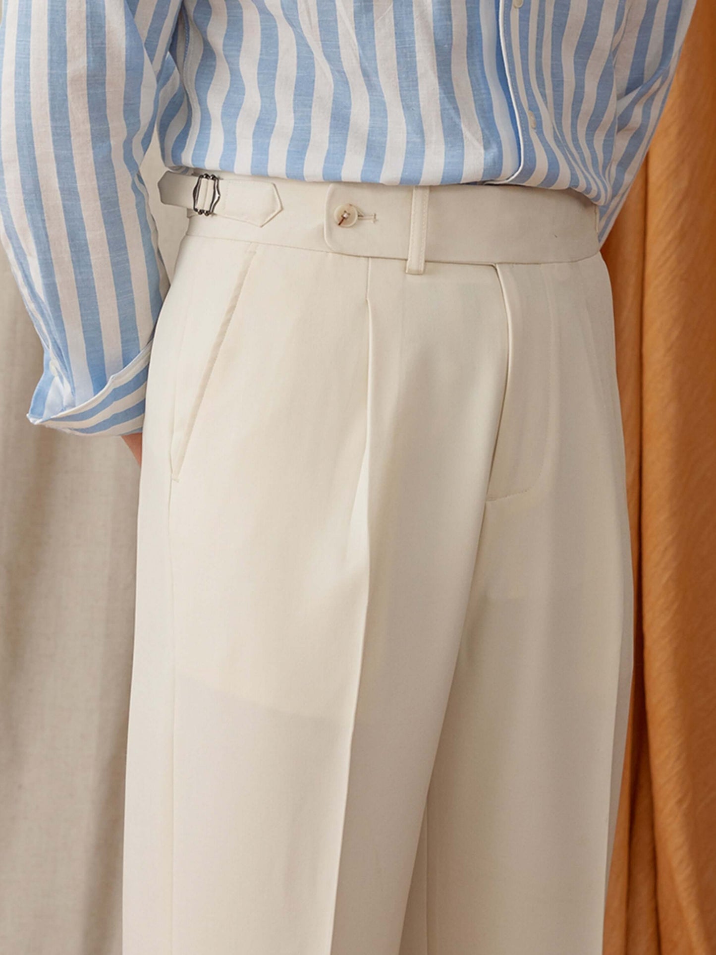 Herren Hose Lässig Oldschool Style Hochgeschnitten
