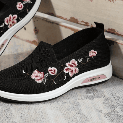 Damen Orthopädie Schuhe Bequem Blumenmuster