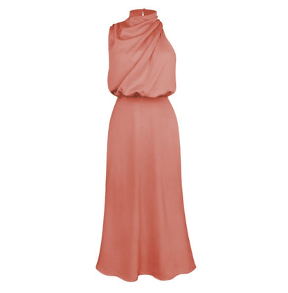 Elegantes Damenkleid Leichter Stoff Sommerkleid Modern