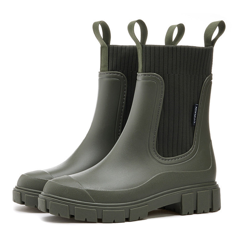Wasserdichte Gummistiefel Antirutsch Regenstiefel Damen